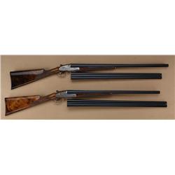 Match pair of good quality sidelock  double-barrel shotguns by Mario Besci of  Italy, 12ga, two sets