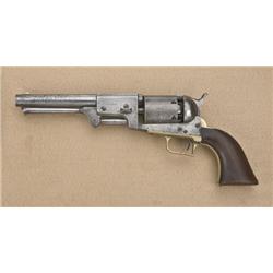 Colt U.S. martial Second Model Dragoon  percussion revolver, .44 cal., 7-1/2” barrel,  blue and case