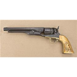 Colt model 1860 Army .44 caliber percussion  revolver fully and finely factory style  scroll engrave