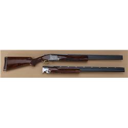 Belgian Browning superposed Diana grade 12ga  and 20ga two-barrel set with carrying case  serial #17