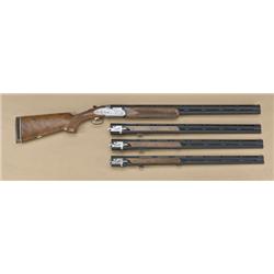 Beretta model 687 EELL, factory four-barrel  set in 12, 20, 28, and 410ga barrels. The  barrels meas