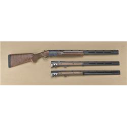 Classic Doubles model 101 three-barrel set,  of 12, 20, 28, 27-1/2” barrels, Skeet choked,  matte bl