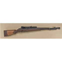 U.S. issue M1-C Garand sniper rifle, .30-06  caliber, serial #3347870 with M82 scope.  Barrel dated 