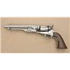 Image 1 : Colt Model 1860 fluted cylinder Army  percussion revolver, .44 cal., 8” barrel,  nickel finish, wood