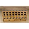 Image 1 : Wooden shot dispenser, approx. 12” x 25” x  10” in overall good condition with eight  stations and t