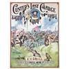 Image 1 : Framed original color musical score, circa  1922 entitled “Custer’s Last Charge”, approx.  12” x 9” 