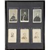 Image 1 : Framed lot of six Civil War era CDVs  including Union Generals Hooker, Sherman and  Scott with three