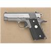 Image 1 : Colt MK IV Series 80 Lightweight Officer’s  Model semi-auto pistol, .45 cal., 3-3/4”  barrel, stainl