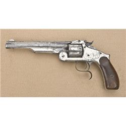 Smith & Wesson Model 3 Russian Second Model  break top revolver, .44 cal., 7” barrel,  nickel finish