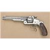 Image 1 : Smith & Wesson Model 3 Russian Second Model  break top revolver, .44 cal., 7” barrel,  nickel finish