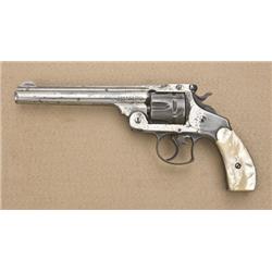 Smith & Wesson .44 Double Action First Model  revolver, .44 S & W cal., 6-1/2” barrel,  nickel finis