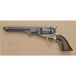 Interesting Colt Model 1851 percussion  revolver, .36 cal., 7-1/2” octagon barrel,  blue and case ha