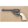 Image 1 : Customized Colt SAA revolver, .45 cal.,  5-1/4” barrel, blue and case hardened finish,  ivory grips,