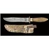 Image 4 : Will & Finck Bowie knife. 12 1/8” overall  with 7 1/8” clip point blade, with sharpened  false edge.