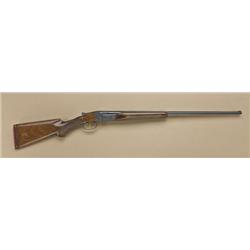 Ithaca upgraded to grade-4 410ga side by side  shotgun, finely engraved with portrait of  Lou Smith,