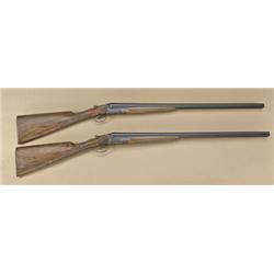 Pair of Zoli & Rizzini 12ga boxlock shotguns  numbered “1” and “2”. Nicely engraved,  English style 