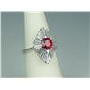 Image 2 : Very high quality Platinum ladies ballerina  design ring set with a center very fine blood  Red Ruby