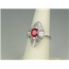 Image 3 : Very high quality Platinum ladies ballerina  design ring set with a center very fine blood  Red Ruby