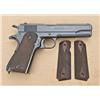 Image 1 : Outstanding Transition Colt Model 1911  semi-auto pistol, .45 cal., 5” barrel, blue  finish, checker