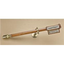 Extremely fine quality barometer and  thermometer with naval bracket and mount.  Finely American or 