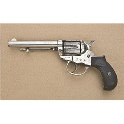 Colt Thunderer .41 caliber double-action  revolver, 5” barrel, nickel plated,  hard-rubber grips, se