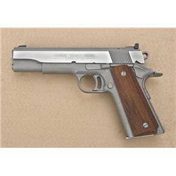 Colt Series 80 Combat Target Model semi-auto  stainless steel pistol, .45 cal., 5” barrel,  mat fini