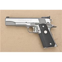 Colt Gold Cup Trophy Model stainless steel  semi-auto pistol, .45 cal., 5” barrel, wrap  around Colt