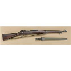 U.S. model 1903 military-issue rifle, .30  caliber, by Remington with bayonet, scabbard  sling, seri