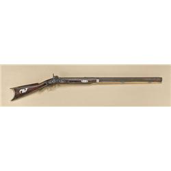 Heavy barrel half-stock plains percussion  rifle of good quality, utilizing 1855  Springfield lock w