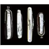 Image 1 : Four item lot including a four-bladed pocket  knife by George Wostenholm IXO. Two blades  are lazy, 