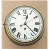 Image 1 : Large brass key wind ship’s clock with  beveled glass face cover by Smith of Great  Britian, approx.