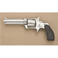 Remington Smoot No. 3 spur trigger, square  butt revolver, .38 cal. 3-3/4” octagon  barrel, nickel f