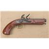 Image 1 : Jukar flintlock pistol made in Spain, styled  after Kentucky pistol. Measures 12” overall,  with 6” 