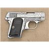 Image 2 : Colt Model 1908 Model semi-auto pistol with  non-factory engraving and inscribed dates,  .25 cal., 2