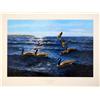 Image 2 : Lot of 10 prints consisting of: A) Matted  print of "California Snow Geese in Flight" by  Peter Scot