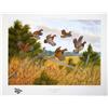 Image 8 : Lot of 10 prints consisting of: A) "Blind at  Walker's Pond" by R.J. McDonald. Image size  approx 26