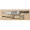 Image 1 : Classic Spanish Colonial knife, 18th to 19th  century, brass mounted, turned and rounded  grip that 