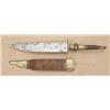Image 1 : Plus bayonet with marked blade, horn grip,  brass mounted with original scabbard. Blade  is marked “