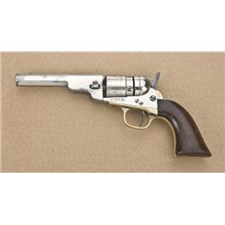 Colt Pocket Conversion type 4 revolver, .38  rimfire, 4-1/2” octagon barrel, no ejector,  nickel fin
