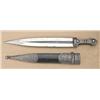 Image 1 : Caucasian Kenjal dagger with niello silver  mounts and original scabbard circa 19th  century. The da