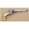 Image 2 : Colt Model 1872 Open Top cartridge revolver,  .44 RF cal., 7-1/2” round barrel, nickel  finish, rais