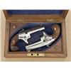 Image 1 : Pair of Colt #2 derringers, .41 caliber  rimfire, nickel plated, British proofed,  original checkere