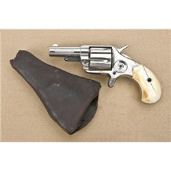 Colt .41 caliber New Line revolver, factory  nickel plated, ivory grips, 2-1/4” barrel,  British pro
