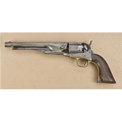 Colt 1860 Army revolver, .44 caliber  percussion, brown patina finish, wood grips,  interesting old