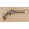 Image 1 : Caucasian flintlock pistol of good quality,  circa early 19th century. Signed in block  letters on l