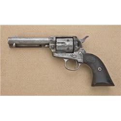 Colt SAA revolver, .38 Colt cal., 4-3/4”  barrel, blue and case hardened finish,  checkered hard rub