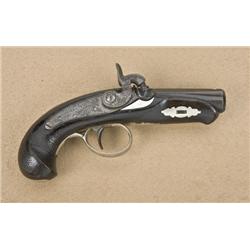Philadelphia derringer by A. Wurfflein, .41  caliber, 2-3/8” barrel, 6” overall, engraved  German si