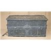 Image 1 : Forged iron treasure chest, circa 1550 –  1750, showing intricate locking mechanism  that is complet