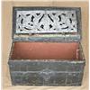 Image 2 : Forged iron treasure chest, circa 1550 –  1750, showing intricate locking mechanism  that is complet