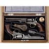 Image 1 : Pair of Colt Model 1849 percussion pocket  revolvers, both are .31 caliber and are  contained in a c